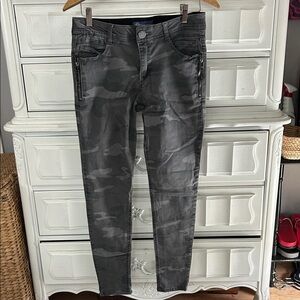 Gray Camouflage Democracy Skinny Jeans